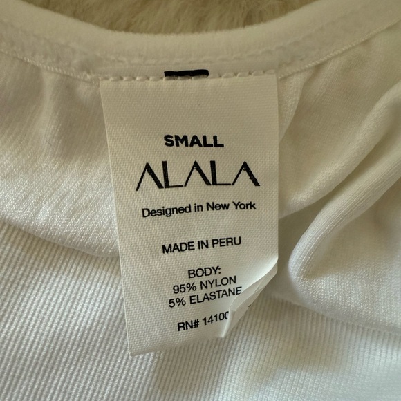 Alala Women’s Small White Mesh Sports Bra - Picture 3 of 5